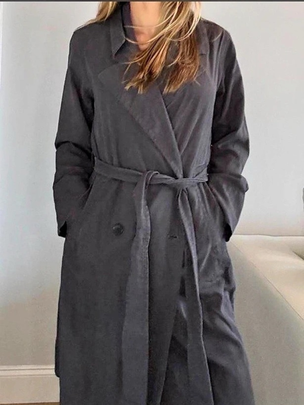 Everlane Gray Trench Coat Like New